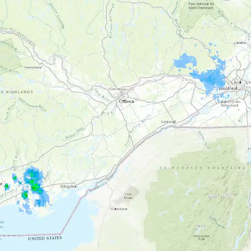 Radar near Kemptville at now — 1:00 am EDT, Sat Jul 11