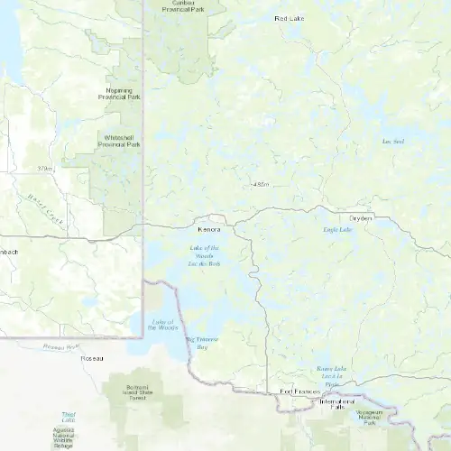 Radar near Kenora at now — 11:48 pm CDT, Fri Jul 10