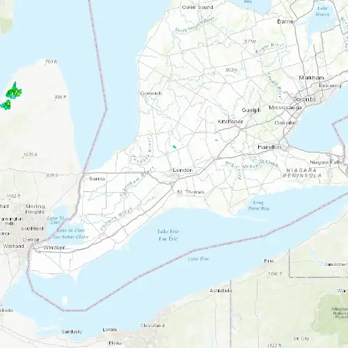 Radar near London at now — 11:00 pm EDT, Mon Sep 7