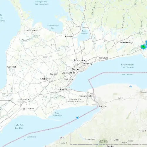 Radar near Mississauga at now — 2:06 am EDT, Sat Jul 11