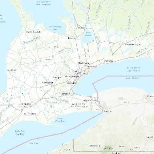 Radar near Mississauga at now — 11:00 pm EDT, Mon Sep 7