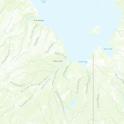 Radar near Moosonee at now — 12:48 am EDT, Sat Jul 11