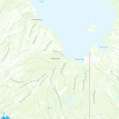 Radar near Moosonee at now — 10:54 pm EDT, Mon Sep 7