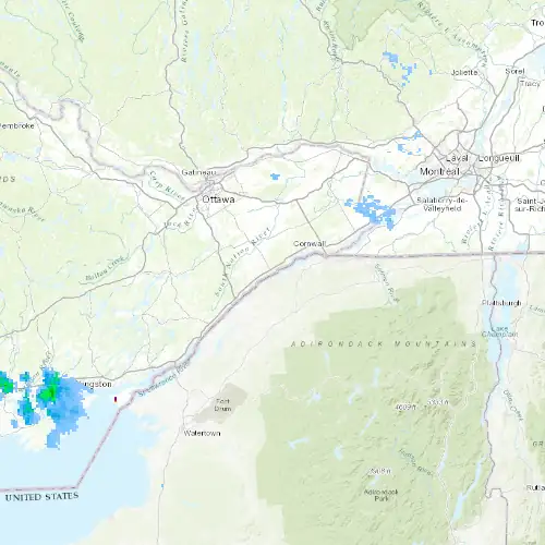Radar near Morrisburg at now — 2:06 am EDT, Sat Jul 11