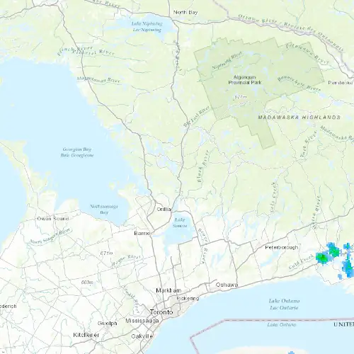 Radar near Muskoka at now — 2:06 am EDT, Sat Jul 11