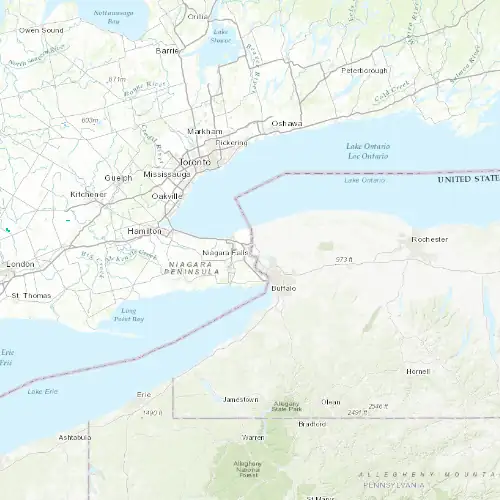 Radar near Niagara Falls at now — 11:00 pm EDT, Mon Sep 7