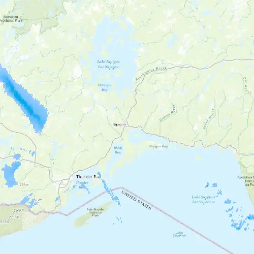 Radar near Nipigon at now — 11:00 pm EDT, Mon Sep 7