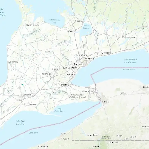 Radar near Oakville at now — 11:00 pm EDT, Mon Sep 7
