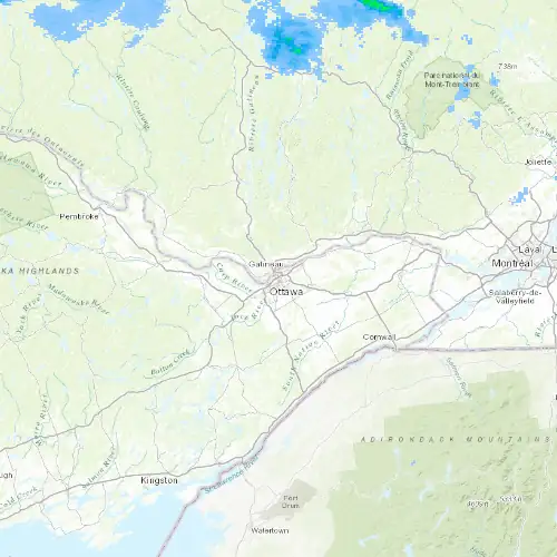 Radar near Ottawa (Kanata - Orléans) at now — 11:06 pm EDT, Mon Sep 7