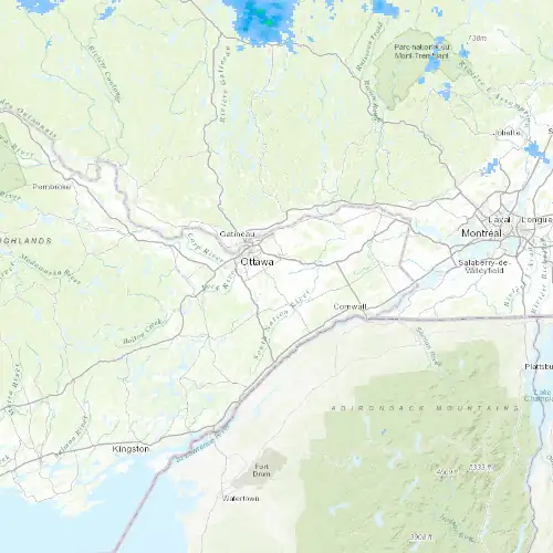 Radar near Ottawa (Richmond - Metcalfe) at now — 11:06 pm EDT, Mon Sep 7