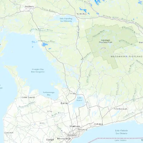 Radar near Port Carling at now — 11:00 pm EDT, Mon Sep 7
