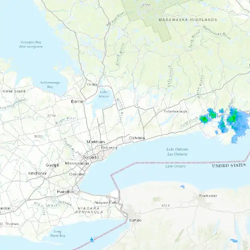 Radar near Port Perry at now — 2:06 am EDT, Sat Jul 11