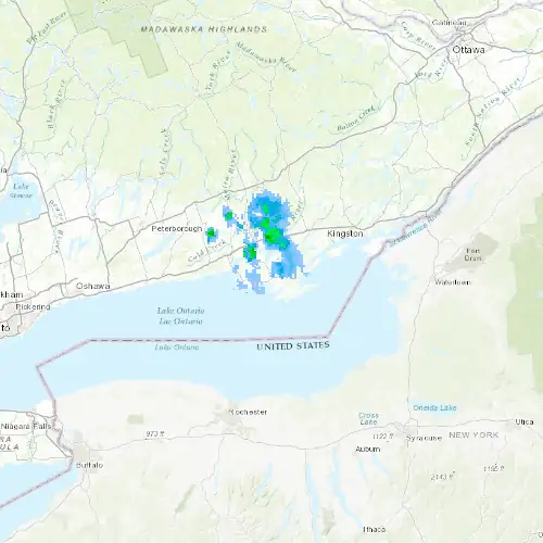 Radar near Prince Edward (Picton) at now — 1:00 am EDT, Sat Jul 11