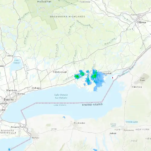Radar near Quinte West at now — 2:06 am EDT, Sat Jul 11