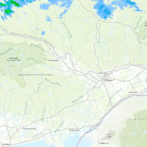 Radar near Renfrew at now — 10:54 pm EDT, Mon Sep 7