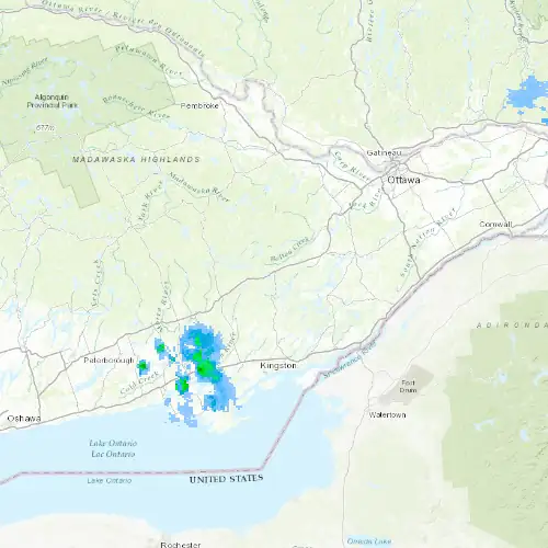 Radar near Sharbot Lake at now — 1:00 am EDT, Sat Jul 11