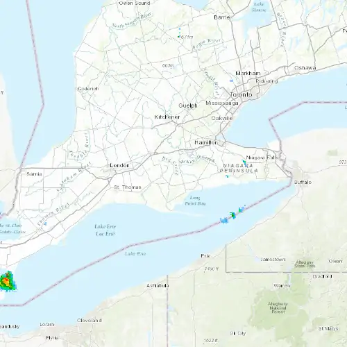 Radar near Simcoe at now — 1:54 am EDT, Sat Jul 11