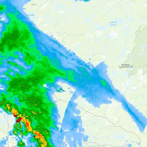 Radar near Sioux Lookout at now — 10:00 pm CDT, Mon Sep 7