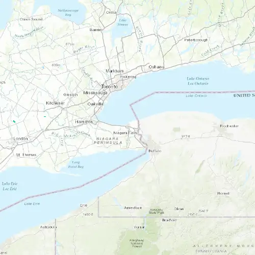 Radar near St. Catharines at now — 11:00 pm EDT, Mon Sep 7