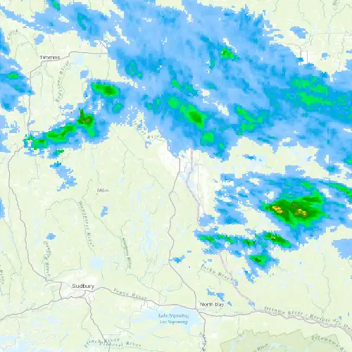 Radar near Temiskaming Shores at now — 11:00 pm EDT, Mon Sep 7