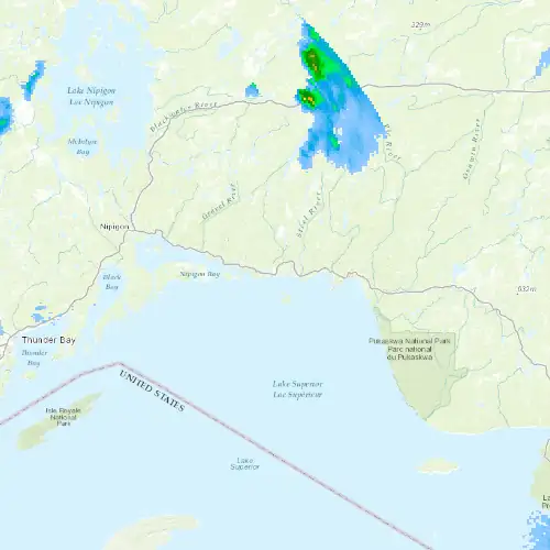 Radar near Terrace Bay at now — 1:00 am EDT, Sat Jul 11