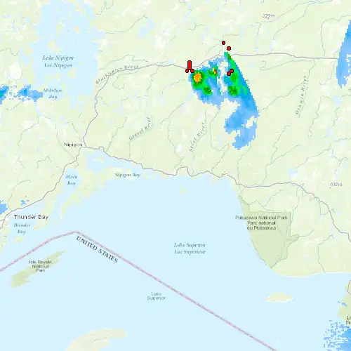 Radar near Terrace Bay at now — 2:06 am EDT, Sat Jul 11
