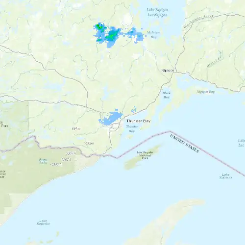 Radar near Thunder Bay at now — 2:00 am EDT, Sat Jul 11