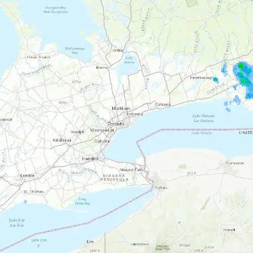 Radar near Toronto at now — 12:48 am EDT, Sat Jul 11