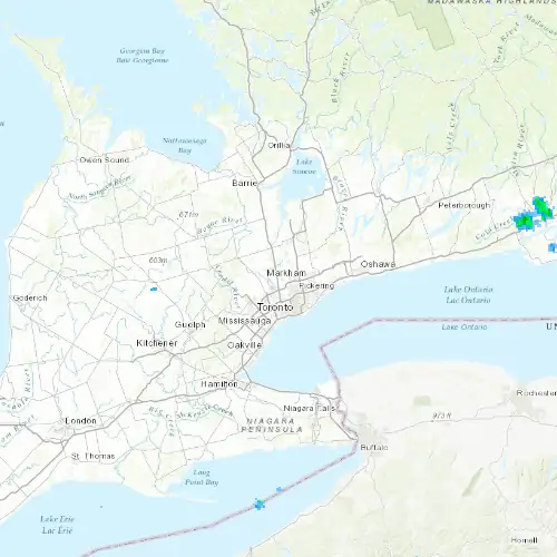 Radar near Vaughan at now — 2:00 am EDT, Sat Jul 11