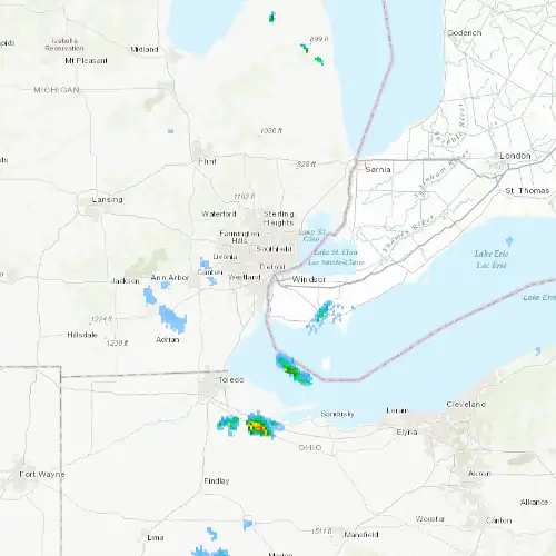 Radar near Windsor at now — 12:48 am EDT, Sat Jul 11