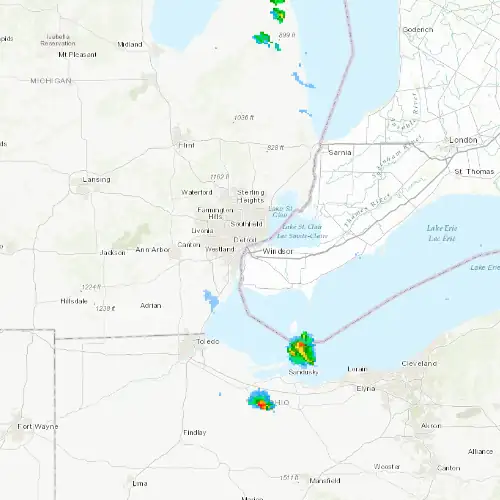 Radar near Windsor at now — 2:00 am EDT, Sat Jul 11