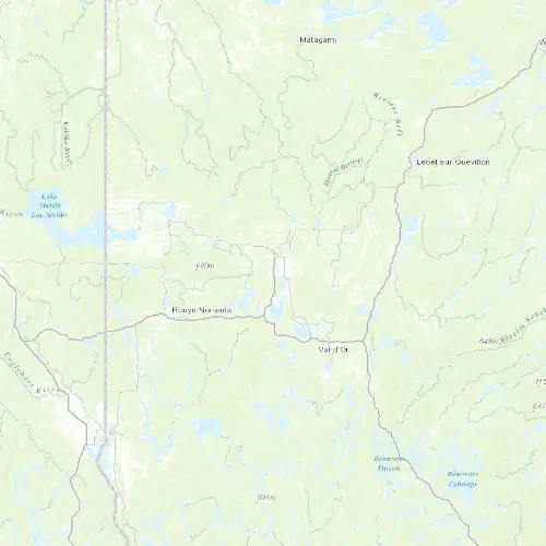 Radar near Amos at now — 12:54 am EDT, Sat Jul 11