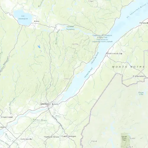 Radar near Baie-Saint-Paul at now — 1:00 am EDT, Sat Jul 11