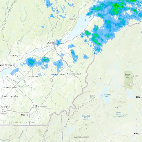 Radar near Beauceville at now — 10:48 pm EDT, Mon Sep 7