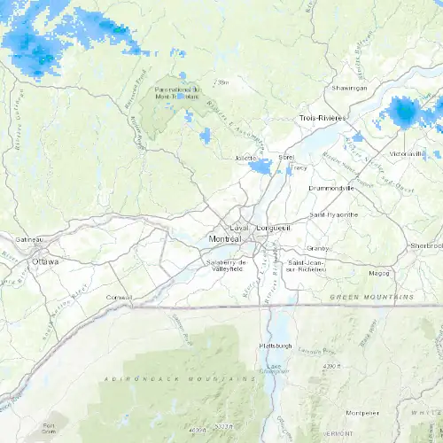 Radar near Boisbriand at now — 10:54 pm EDT, Mon Sep 7