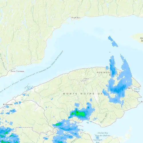 Radar near Cap Chat at now — 10:42 pm EDT, Mon Sep 7