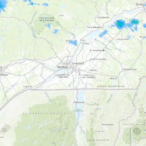 Radar near Carignan at now — 10:48 pm EDT, Mon Sep 7