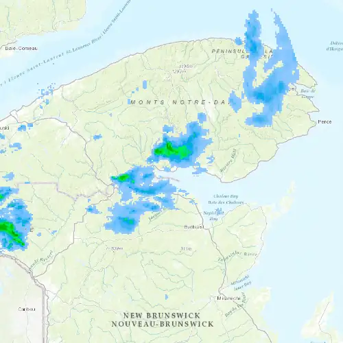Radar near Carleton-sur-Mer at now — 10:48 pm EDT, Mon Sep 7