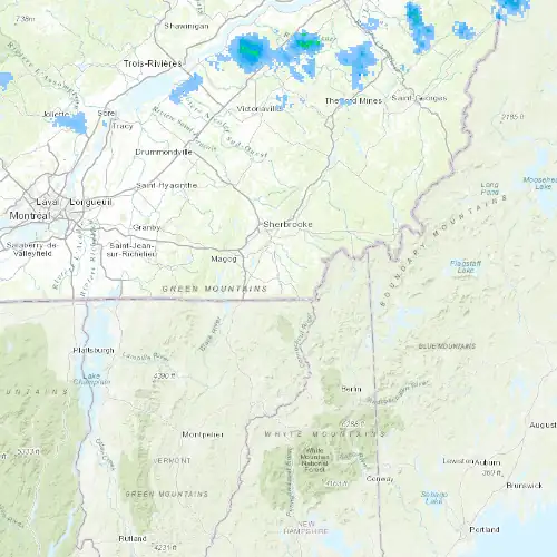 Radar near Coaticook at now — 10:48 pm EDT, Mon Sep 7