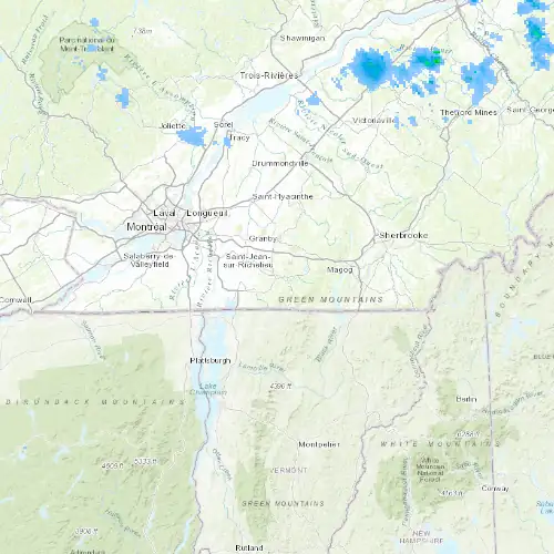 Radar near Cowansville at now — 10:54 pm EDT, Mon Sep 7