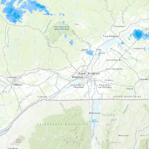 Radar near Deux-Montagnes at now — 10:54 pm EDT, Mon Sep 7