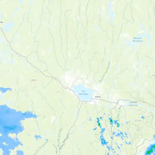 Radar near Dolbeau-Mistassini at now — 10:54 pm EDT, Mon Sep 7