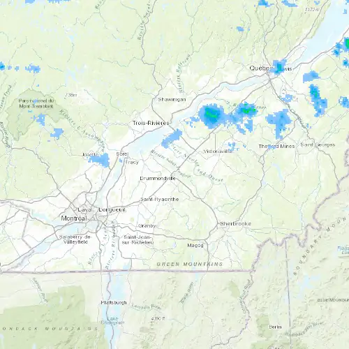 Radar near Drummondville at now — 10:48 pm EDT, Mon Sep 7
