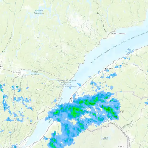Radar near Escoumins at now — 10:42 pm EDT, Mon Sep 7
