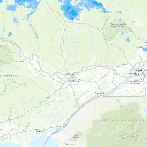 Radar near Gatineau at now — 10:54 pm EDT, Mon Sep 7