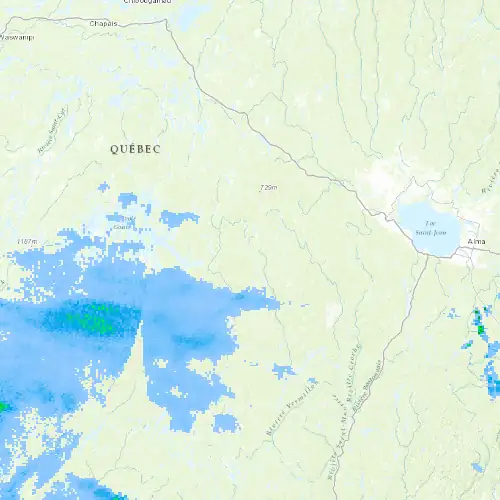 Radar near Gouin (Réservoir) at now — 10:54 pm EDT, Mon Sep 7