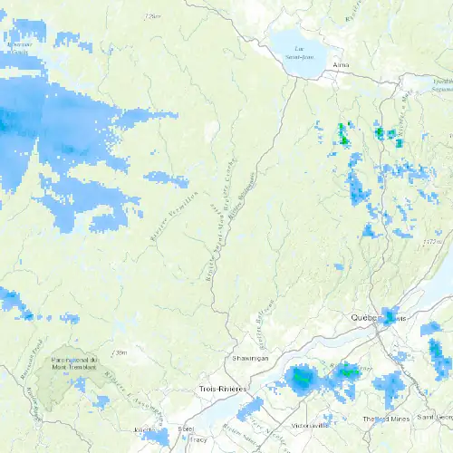 Radar near La Tuque at now — 10:48 pm EDT, Mon Sep 7