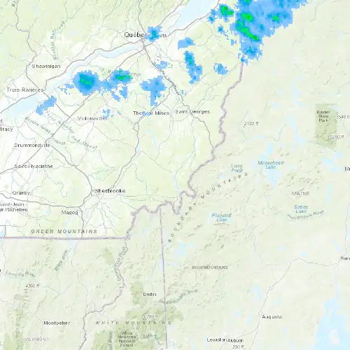Radar near Lac-Mégantic at now — 10:48 pm EDT, Mon Sep 7