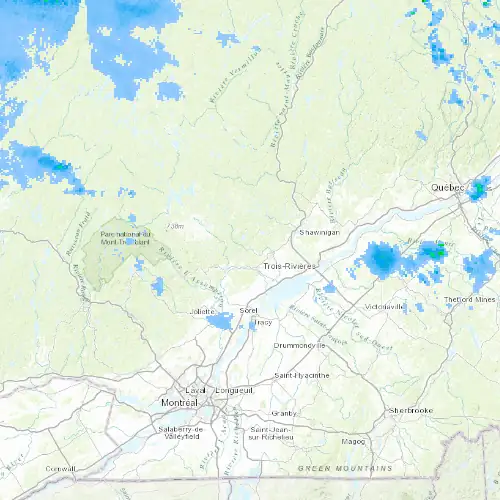 Radar near Lanaudière at now — 10:54 pm EDT, Mon Sep 7
