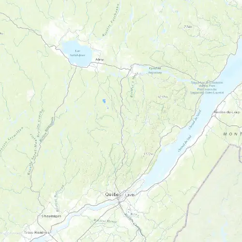 Radar near Laurentides (Réserve faunique) at now — 1:06 am EDT, Sat Jul 11